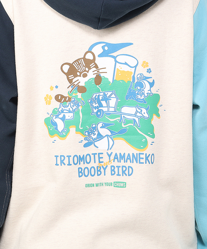 【ORION×CHUMSコラボ25FW】イリオモテヤマネコmeetsブービーバード ジップパーカー　BLACK