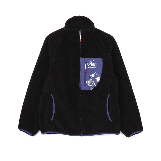 【ORION×CHUMSコラボ25FW】イリオモテヤマネコ カリー！ボンディングフリースジャケット 　BLACK