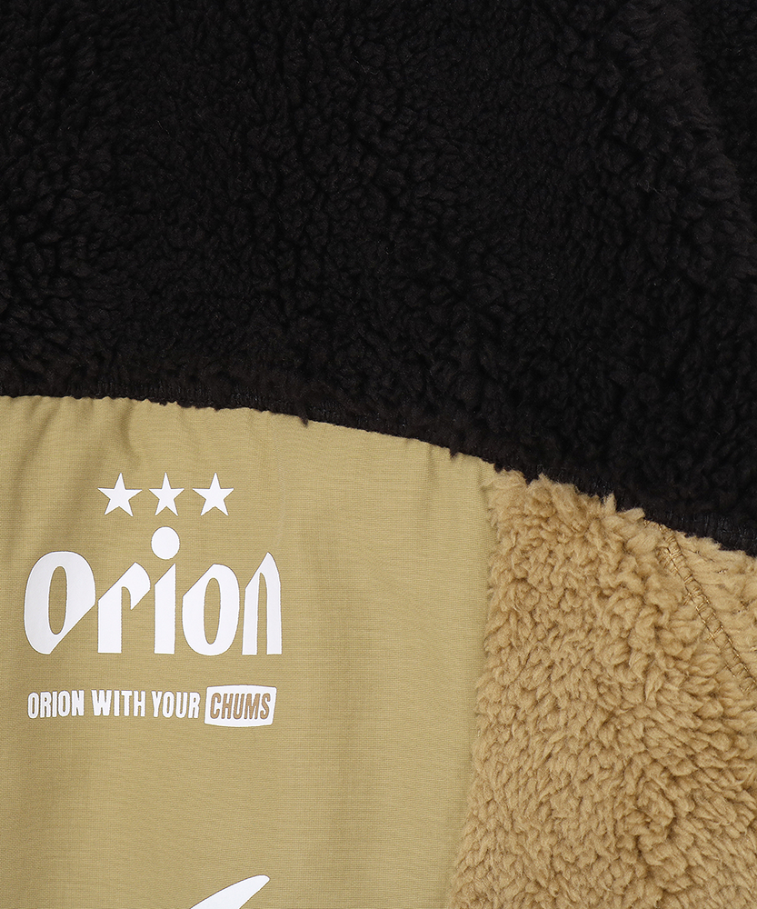 【ORION×CHUMSコラボ25FW】イリオモテヤマネコ カリー！ボンディングフリースジャケット 　BLACK