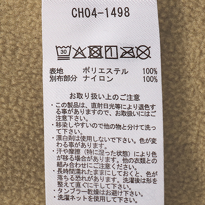 【ORION×CHUMSコラボ25FW】イリオモテヤマネコ カリー！ボンディングフリースジャケット 　BLACK/BEIGE