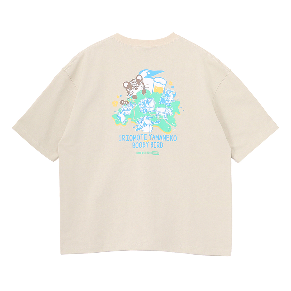 【ORION×CHUMSコラボ25FW】イリオモテヤマネコmeetsブービーバード ヘビーウェイトTシャツ　GREIGE