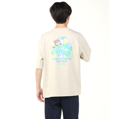 【ORION×CHUMSコラボ25FW】イリオモテヤマネコmeetsブービーバード ヘビーウェイトTシャツ　GREIGE