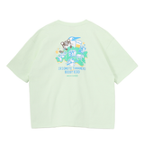 【ORION×CHUMSコラボ25FW】イリオモテヤマネコmeetsブービーバード ヘビーウェイトTシャツ　PASTEL GREEN