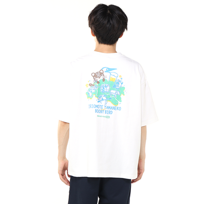 【ORION×CHUMSコラボ25FW】イリオモテヤマネコmeetsブービーバード ヘビーウェイトTシャツ　WHITE
