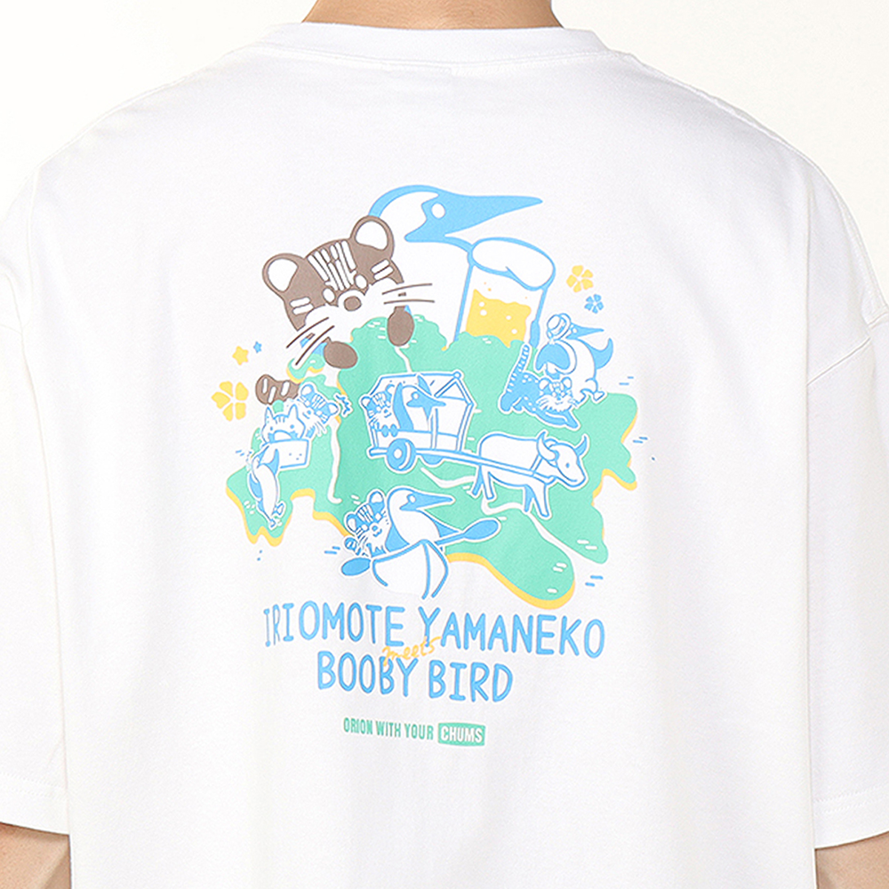 【ORION×CHUMSコラボ25FW】イリオモテヤマネコmeetsブービーバード ヘビーウェイトTシャツ　BLACK