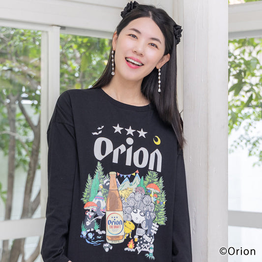 ORION×ScoLar アニマルカーニバル柄Tシャツ（ブラック／Mサイズ）
