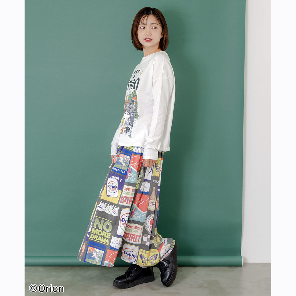 ORION×ScoLar アニマルカーニバル柄Tシャツ（オフホワイト／Mサイズ）