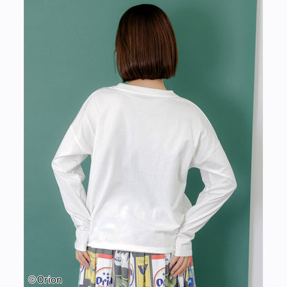 ORION×ScoLar アニマルカーニバル柄Tシャツ（オフホワイト／Mサイズ）