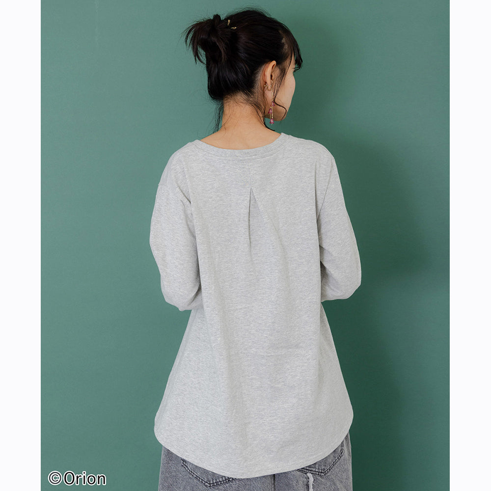 ORION×ScoLar ロックンロール女の子柄Tシャツ（グレー／Mサイズ）