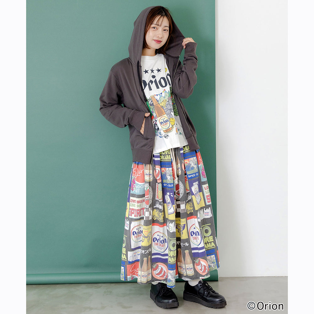 スカラー / orion×ScoLar　コラージュ柄スカート　ブラック ORION×ScoLar コラージュ柄スカート ブラック スカラーコラボ コラボ