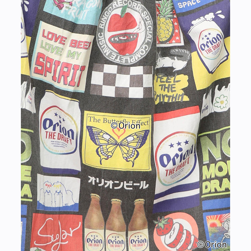 ORION×ScoLar コラージュ柄スカート（ブラック）