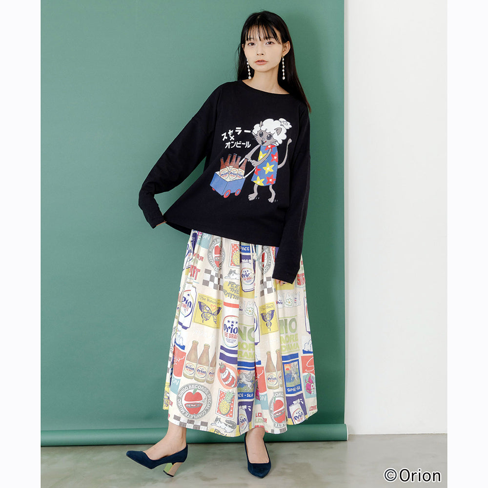 スカラー　オリオンビール　コラボパーカー ORION×ScoLar アニマルカーニバル柄パーカー グレー スカラーコラボ
