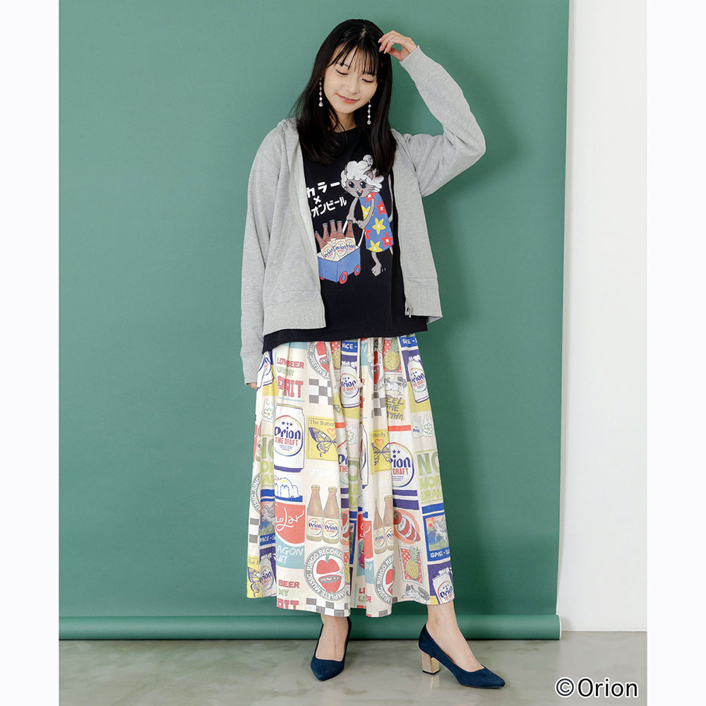 ORION×ScoLar コラージュ柄スカート アイボリー スカラーコラボ コラボ