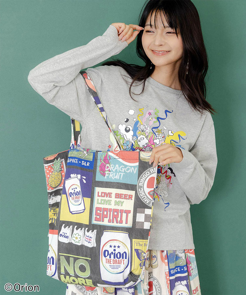 ORION×ScoLar コラージュ柄トートバッグ ブラック スカラーコラボ スカ