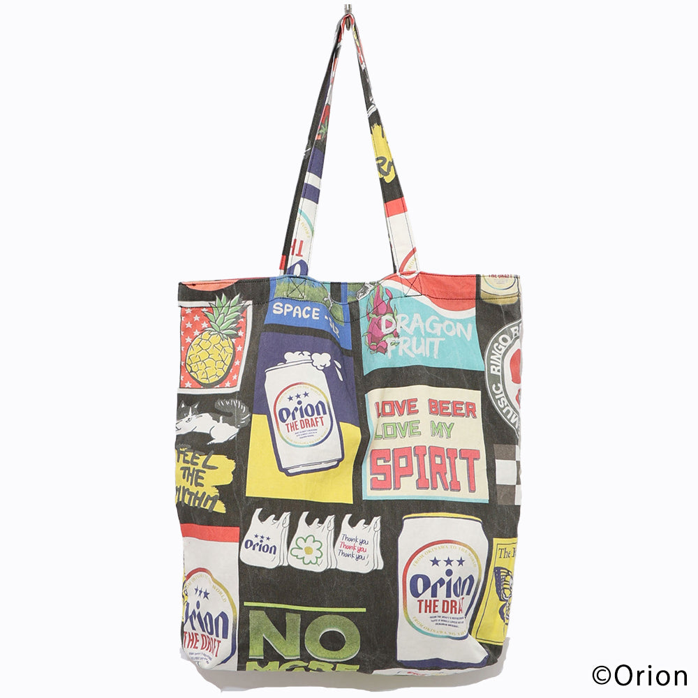 ORION×ScoLar コラージュ柄トートバッグ（ブラック）