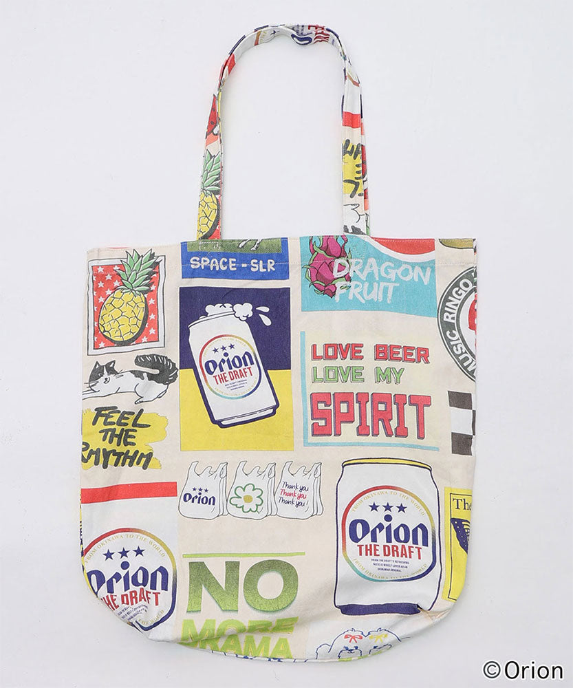 ORION×ScoLar コラージュ柄トートバッグ（アイボリー）