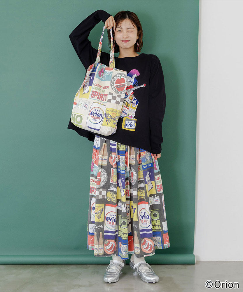 ORION×ScoLar コラージュ柄トートバッグ アイボリー スカラーコラボ