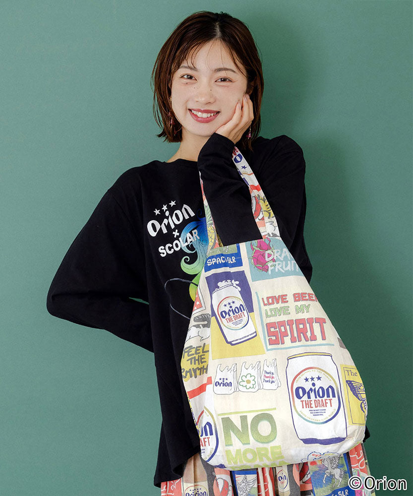 ORION×ScoLar コラージュ柄トートバッグ（アイボリー）