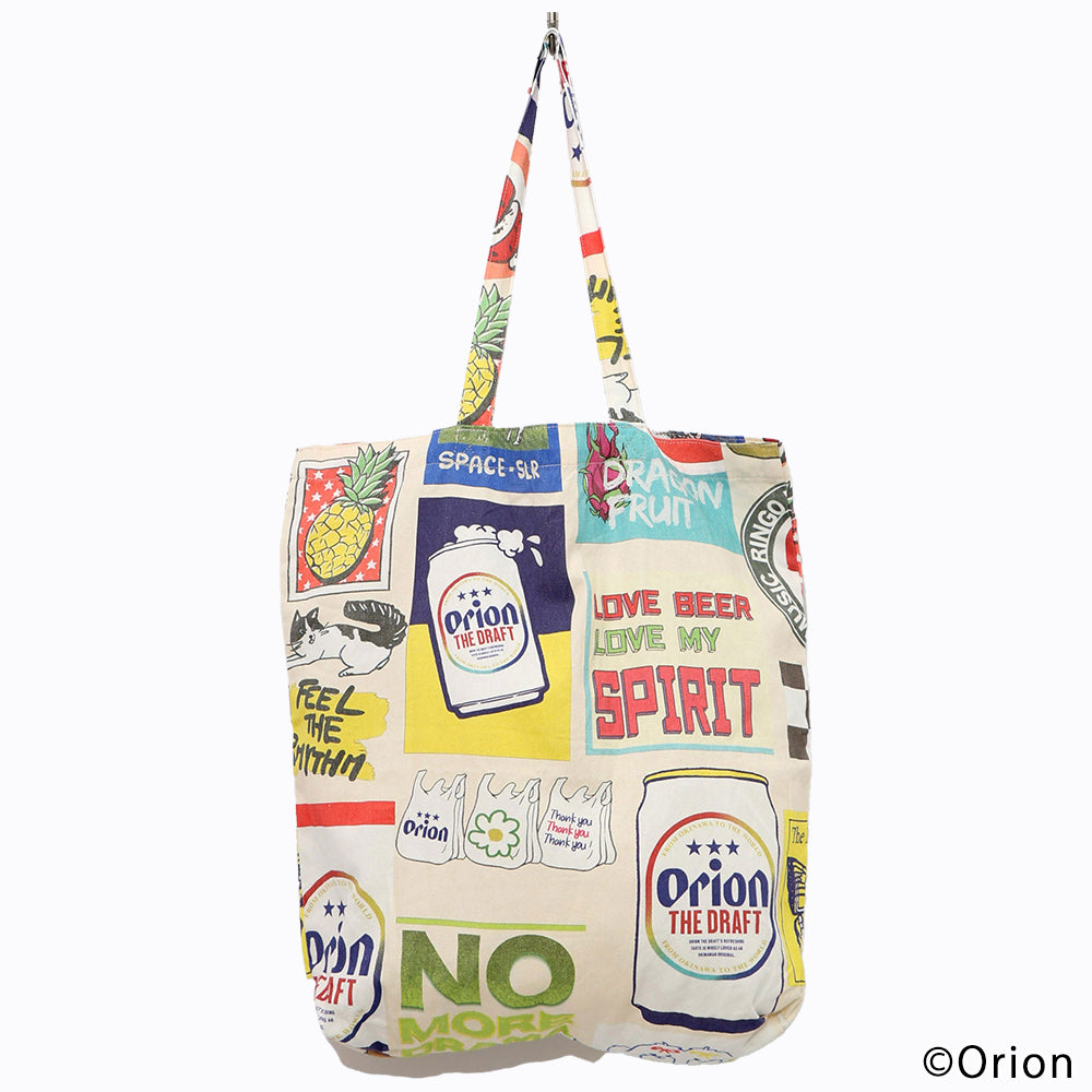 ORION×ScoLar コラージュ柄トートバッグ（アイボリー）