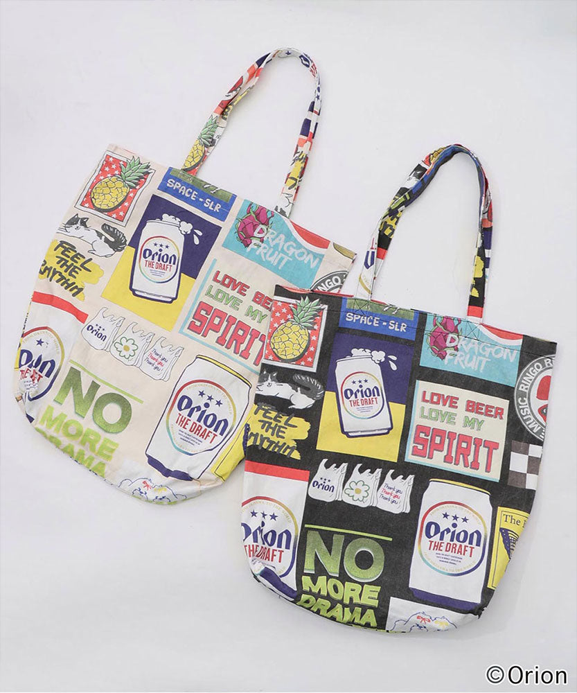 ORION×ScoLar コラージュ柄トートバッグ（ブラック）
