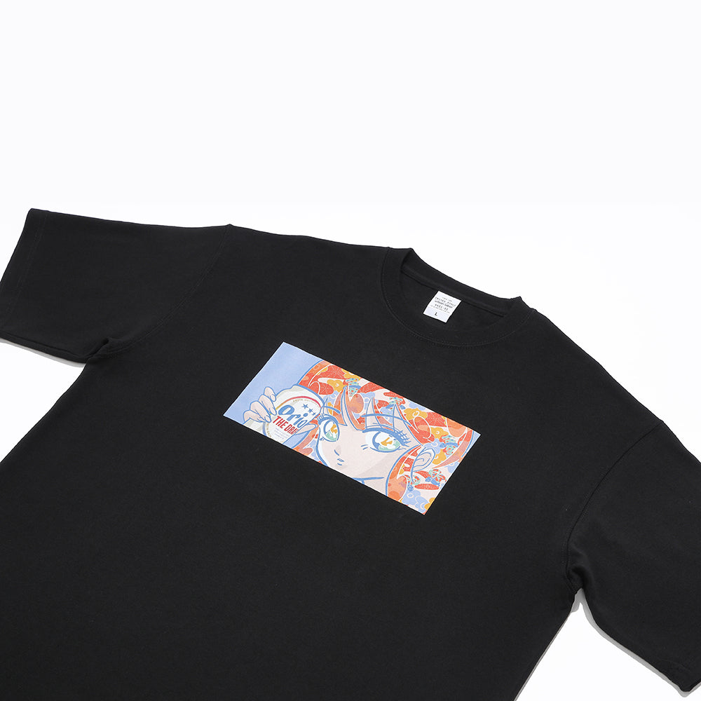 びんがたTシャツ【紅型作家・知花幸修氏コラボ】 BLACK オリオン 紅型