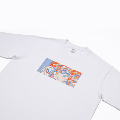 びんがたＴシャツ【紅型作家・知花幸修氏コラボ】 WHITE