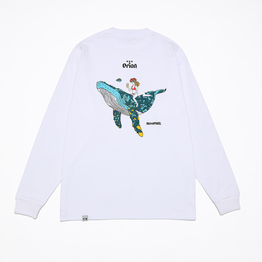 ホエールクルーズロンT 【ORION×NAVY APPAREL】 WHITE カラー ホワイト