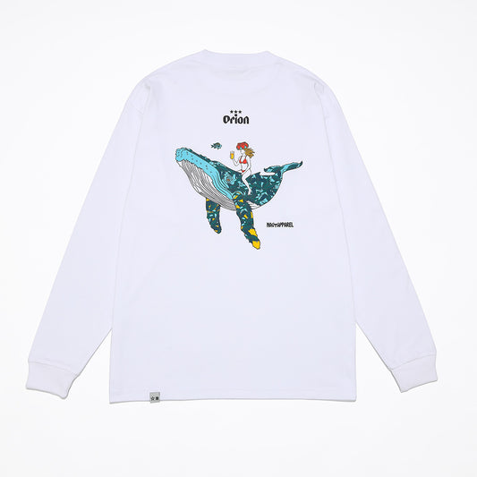 ホエールクルーズロンT 【ORION×NAVY APPAREL】（カラー：ホワイト）　