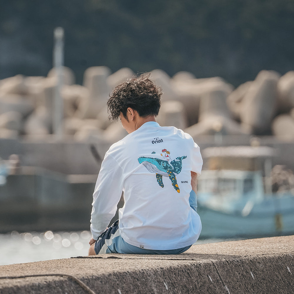 ホエールクルーズロンT 【ORION×NAVY APPAREL】（カラー：ホワイト）　