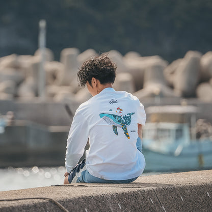 ホエールクルーズロンT 【ORION×NAVY APPAREL】（カラー：ホワイト）　