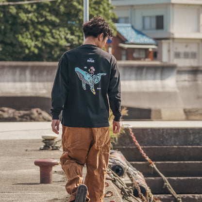 ホエールクルーズロンT 【ORION×NAVY APPAREL】（カラー：ブラック）