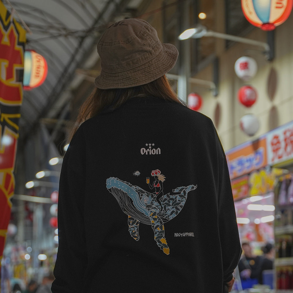 ホエールクルーズロンT 【ORION×NAVY APPAREL】 WHITE カラー ホワイト