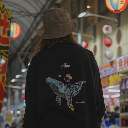 ホエールクルーズロンT 【ORION×NAVY APPAREL】（カラー：ブラック）