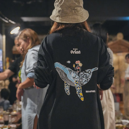 ホエールクルーズロンT 【ORION×NAVY APPAREL】（カラー：ブラック）