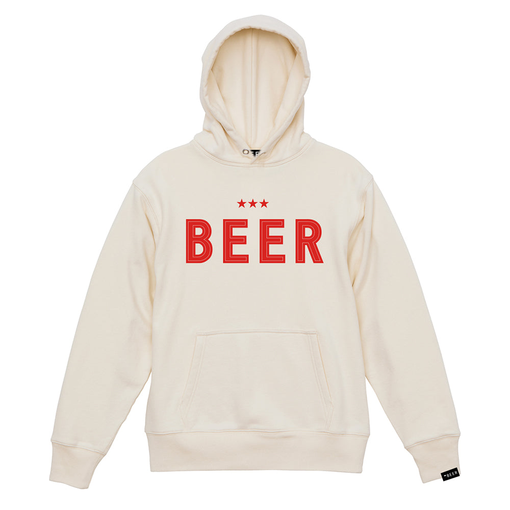 BEERロゴ プルオーバーパーカー　NATURAL