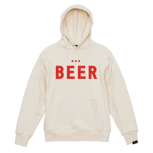 BEERロゴ プルオーバーパーカー　NATURAL