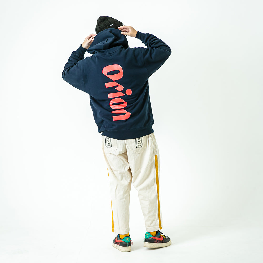 BEERロゴ プルオーバーパーカー　NAVY