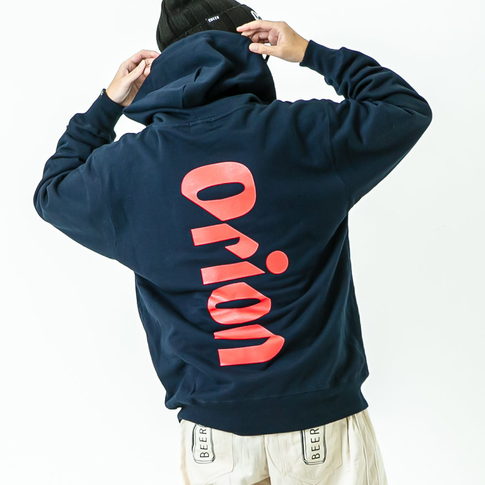 BEERロゴ プルオーバーパーカー　NAVY