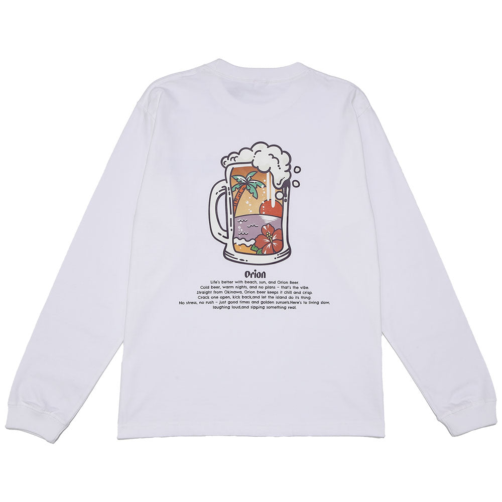 ロングスリーブTシャツ　ジョッキ　カラー：WHITE