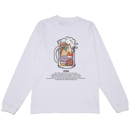 ロングスリーブTシャツ　ジョッキ　カラー：WHITE