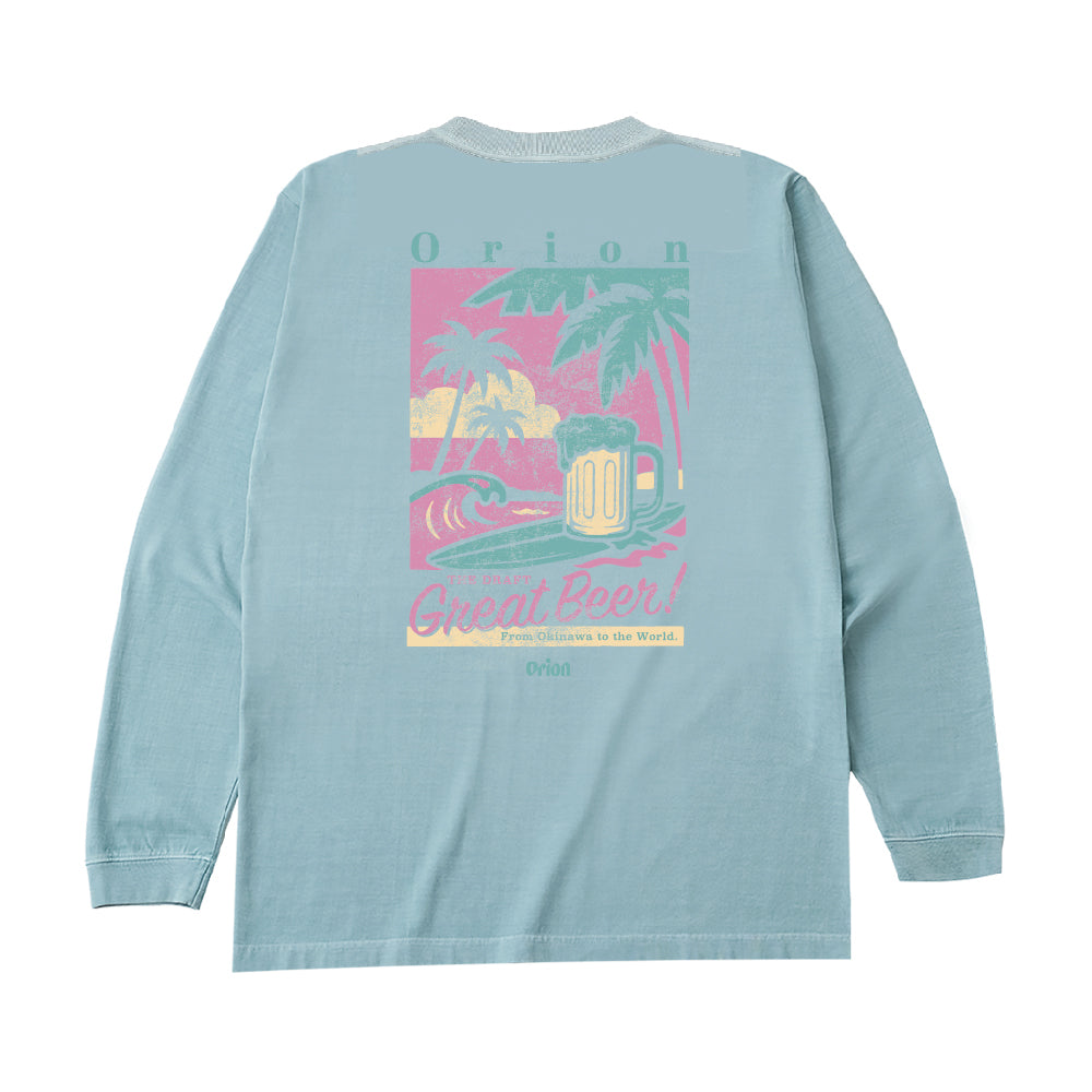 ロングスリーブTシャツ　GREAT BEER　カラー：SAXE
