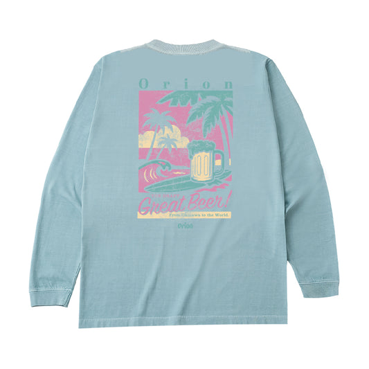 ロングスリーブTシャツ　GREAT BEER　カラー：SAXE