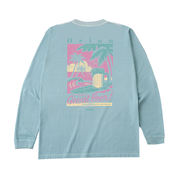 ロングスリーブTシャツ GREAT BEER カラー サックス SAXE オリオン