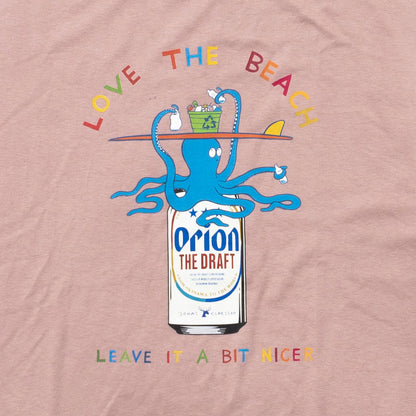 【ORION×JONAS】Love The Beach TEE（カラー：スモーキーピンク）
