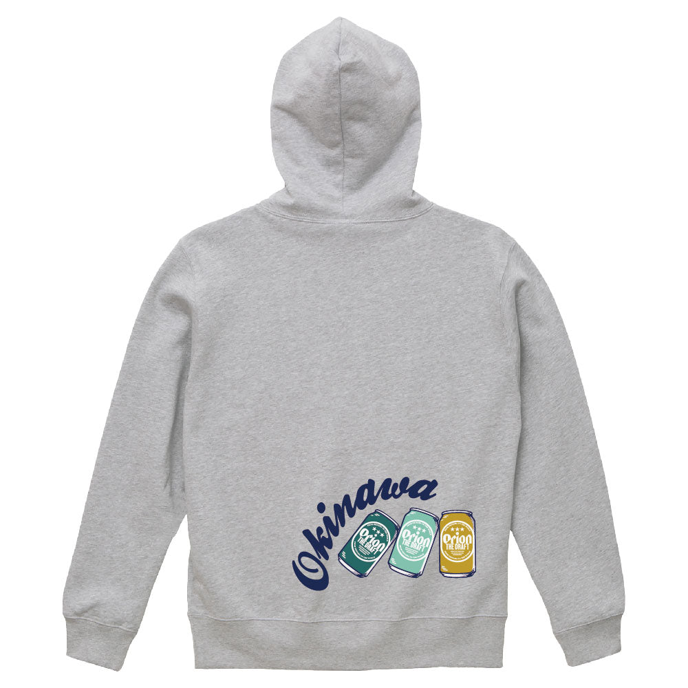 オリオンパーカー ビール3缶　カラー：アッシュ