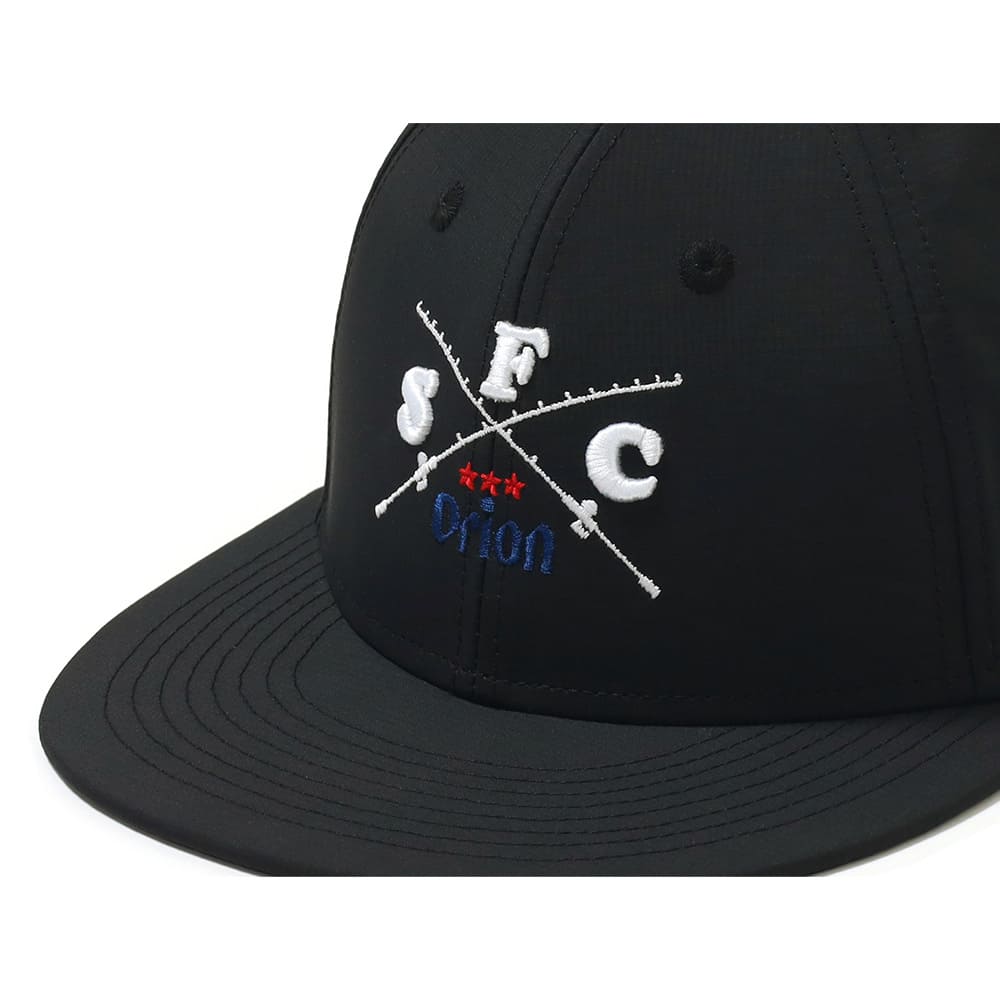 I.F.C×ORION CROSS ROD EMBLEM LOGO NYLON CAP　カラー：BLACK
