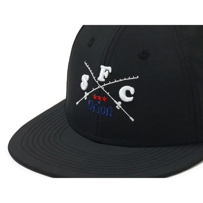I.F.C×ORION CROSS ROD EMBLEM LOGO NYLON CAP　カラー：BLACK