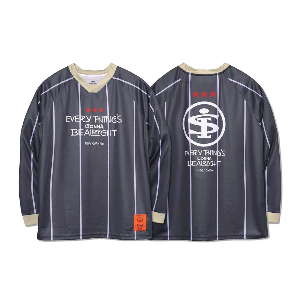 I.F.C×ORION×SFC -3 STARS DRY MESH L/S TEE-　カラー：CHARCOAL