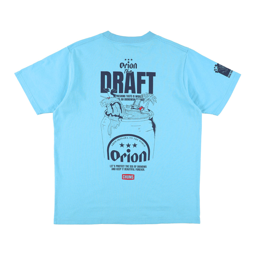 Orion×CHUMS Tシャツ＋タオル オリオンビール×チャムス】THE DRAFT Tシャツ ライトブルー【CHUMS