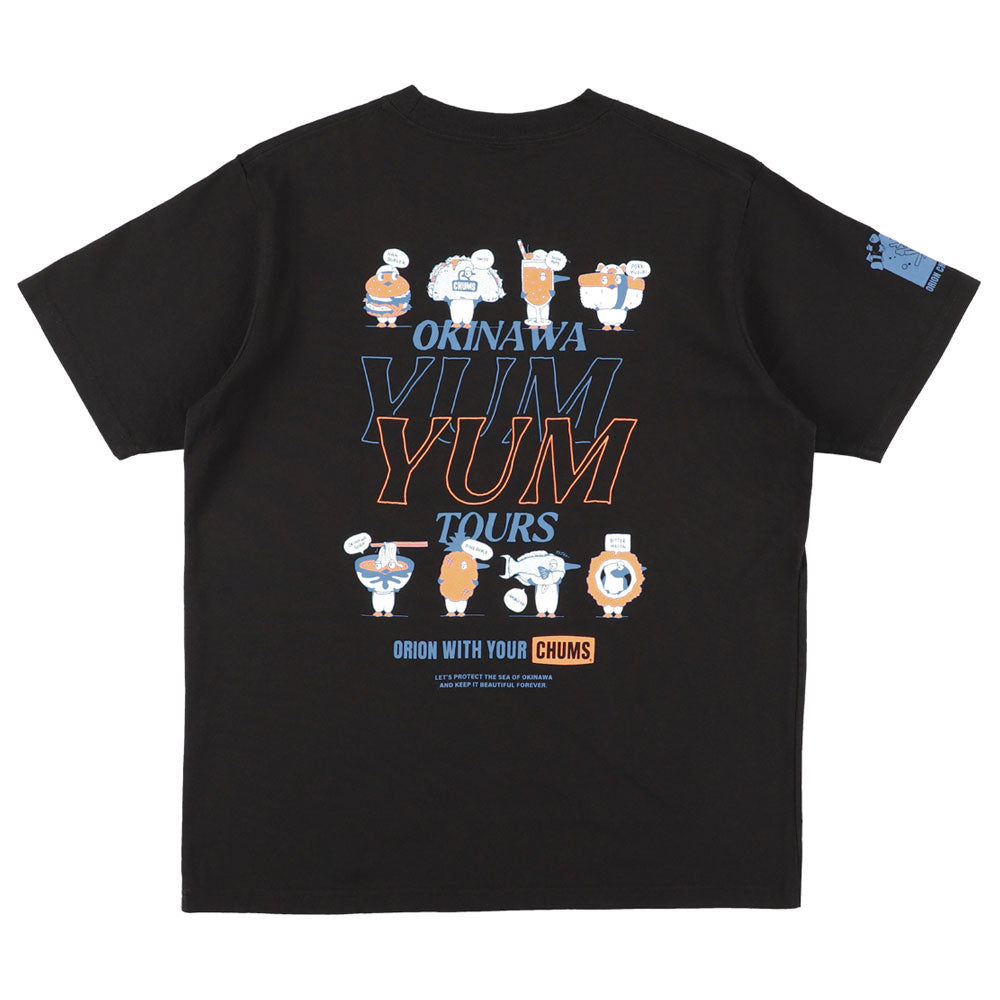 【ORION×CHUMSコラボ26SS】YUM YUM TOURS Tシャツ BLACK（ブラック）【チャムスコラボ】